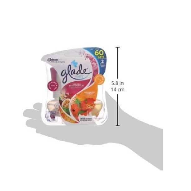 Bộ 2 chai tinh dầu thơm phòng Glade PlugIns Air Freshener Refill, Hawaiian Breeze & Vanilla Passion Fruit 2x20ml (Mỹ)