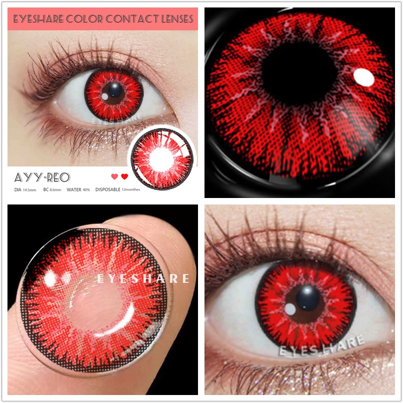 Cặp kính áp tròng EYESHARE nhiều màu sắc tùy chọn dành cho hóa trang halloween độc đáo