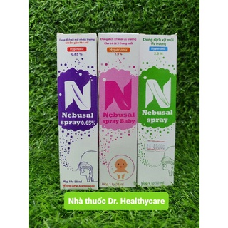 ✅ Xịt mũi Nebusal spray baby 1.9% hồng