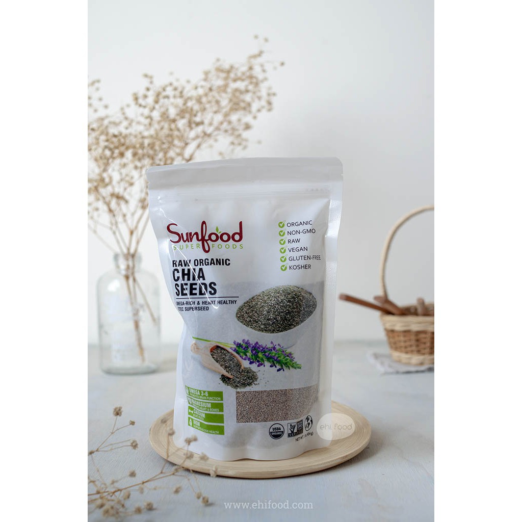 Hạt Chia Trắng Sunfoods MỸ giúp giảm cân đẹp da bổ sung chất dinh dưỡng