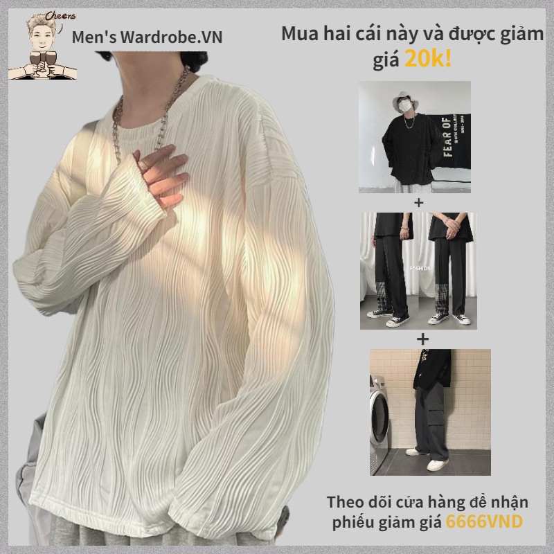 Áo thun  tay dài nữ cổ tròn dáng rộng màu sắc đơn giản phong cách Hàn Quốc cho nam áo thun cổ tròn 2022 thời trang bigsize áo kiểu tay dài