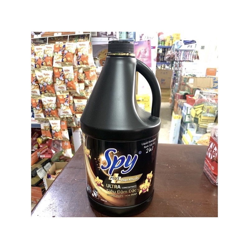 Nước Giặt Xả Spy Plus Khử Mùi 3300ml Hương Nước Hoa Pháp