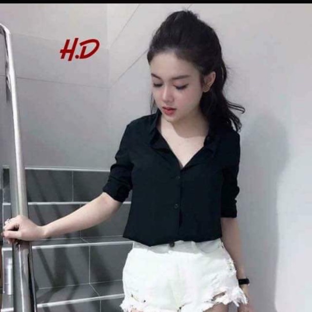Áo sơ mi đen HD11