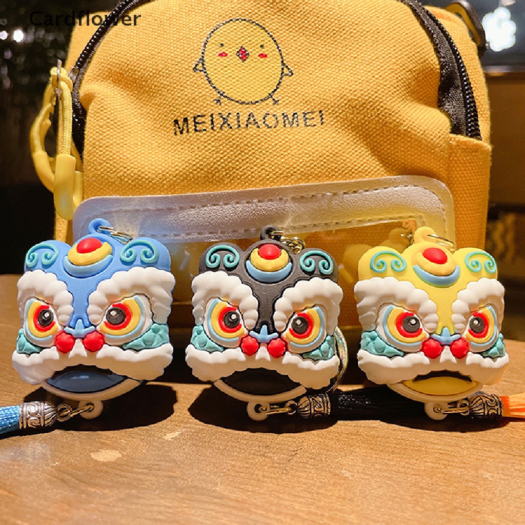 < Cardflower > Móc Khóa Hình Đầu Sư Tử Nhảy Múa Phong Cách Trung Quốc Trang Sức / Móc Khóa / Túi Xách