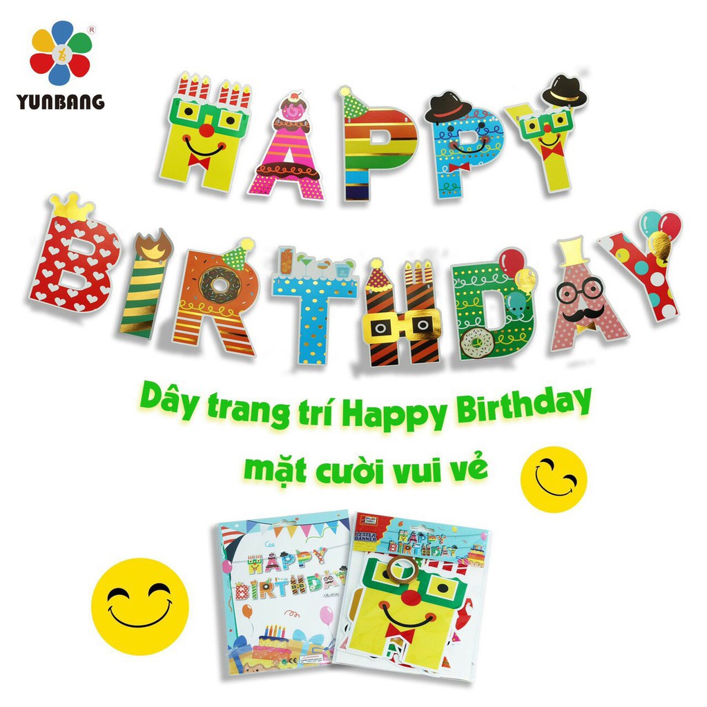 Dây Chữ HAPPY BIRTHDAY Treo Các Mẫu Mới Nhất, Phụ Kiện Trang Tri Sinh Nhật ABSHOP COM VN