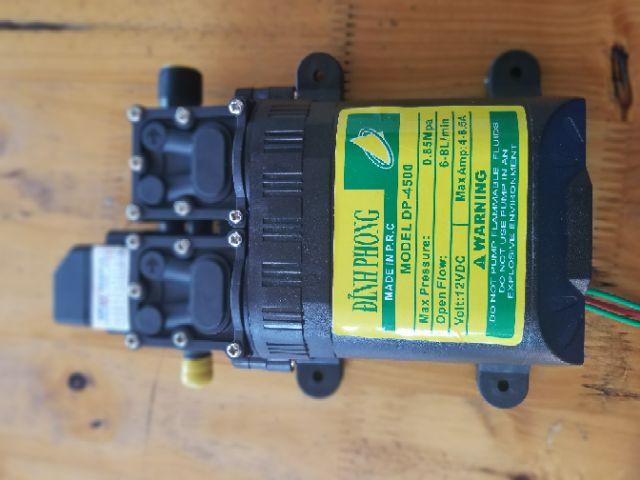 Máy RỬA XE mini 12V bơm ÁP LỰC đôi Đỉnh Phong
