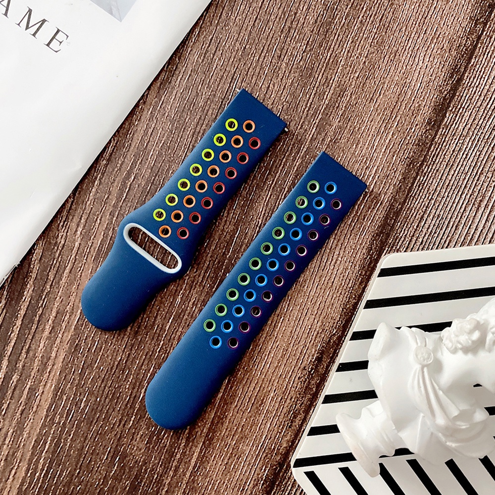 Dây Đeo Silicon Màu Cầu Vồng Cho Đồng Hồ Thông Minh Realme watch 3 / 2 / 2 Pro / S / S Pro