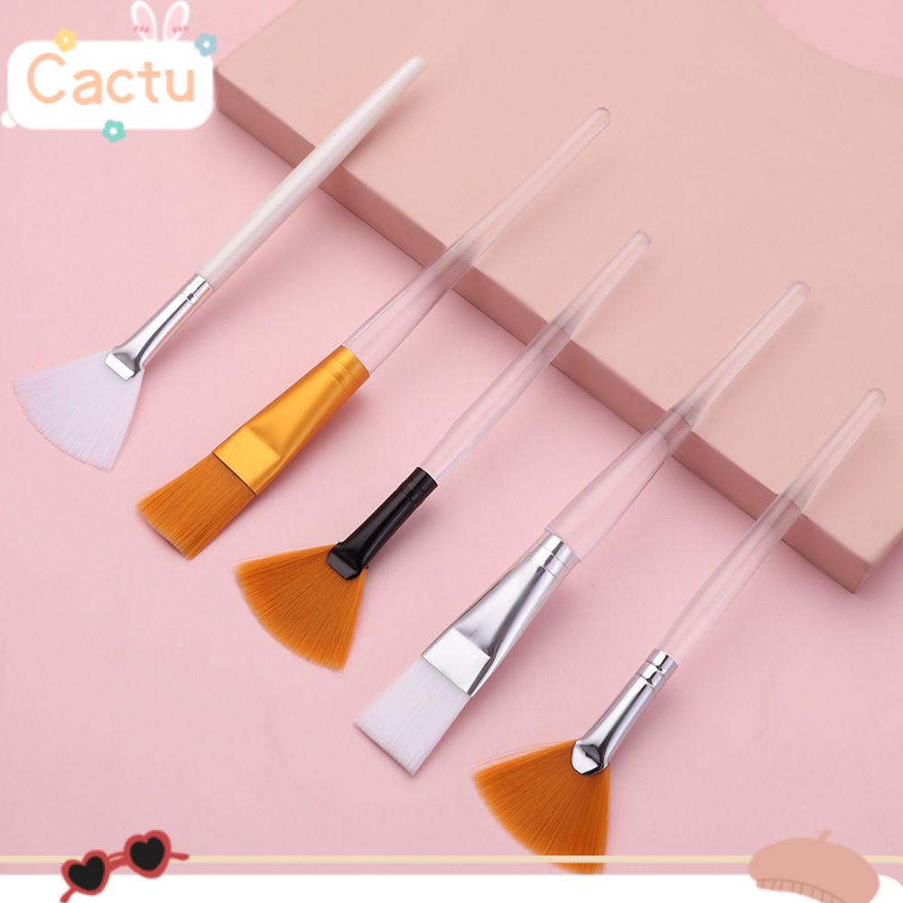 CACTU Women Girls Fan Face protectionApplicator Tools Makeup Brushes for Applying Sleeping protectionFacial protectionBrush Cosmetic Tools Body Lotion Soft Eye Peel DIY Clay Mask