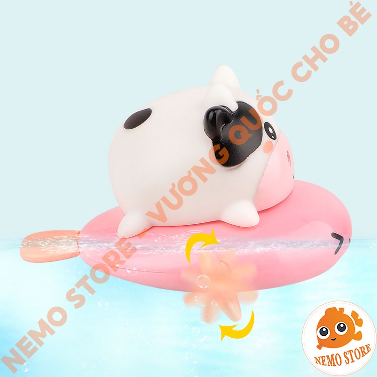 Đồ chơi nhà tắm cho bé bò chèo thuyền thả bồn tắm