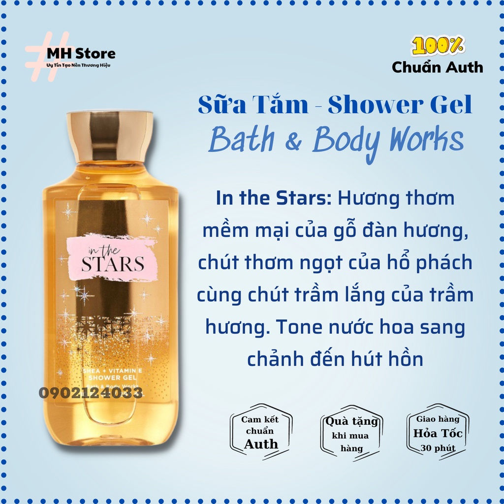 Bộ Sản Phẩm IN THE STAR Xịt Thơm Body Mist, Lotion, Sữa Tắm, Nước Rửa Tay, Kem Tay Bath and Body Works