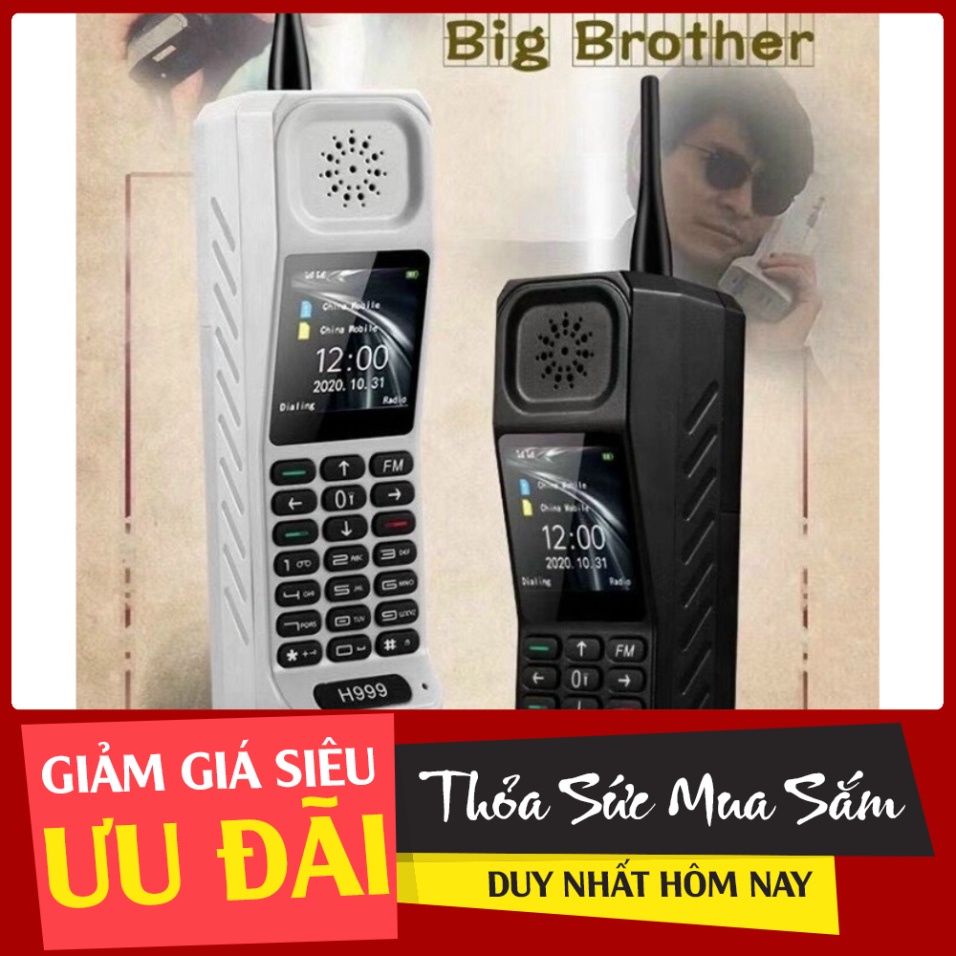 ƯU ĐÃI 70% Điện Thoại Pin Khủng 4500mAh Bộ Đàm H999 Sạc Pin Cho Điện Thoại Khác Loa To Màn Hình Siêu Đẹp ƯU ĐÃI 70%