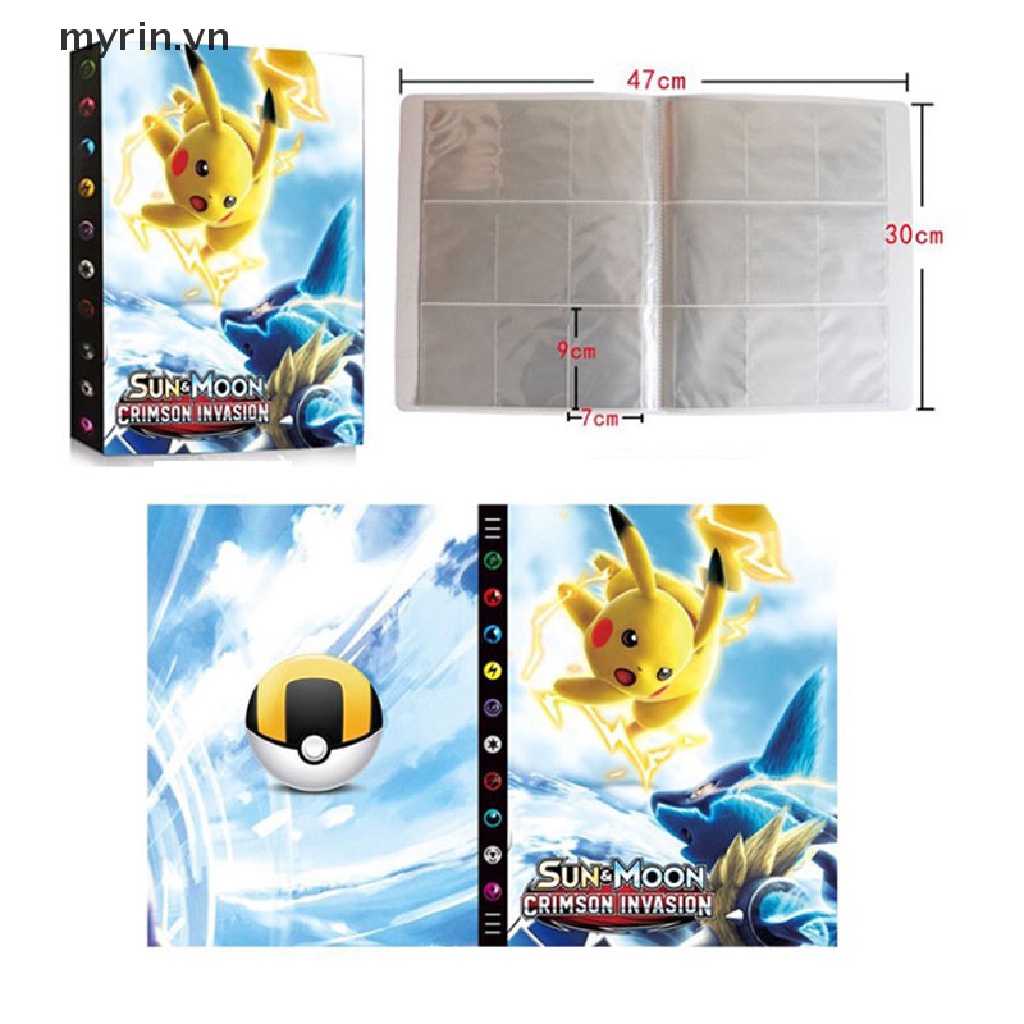 Album Đựng Thẻ 6 Ngăn In Hình Pokemon Giá Đỡ