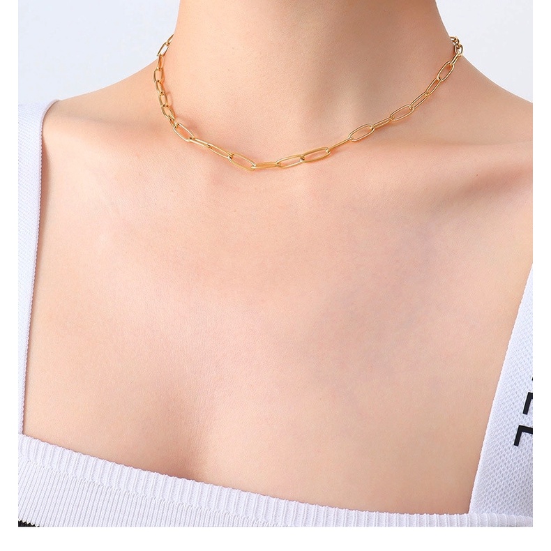 Dây chuyền mắt xích titan nữ không gỉ bền đẹp thời trang