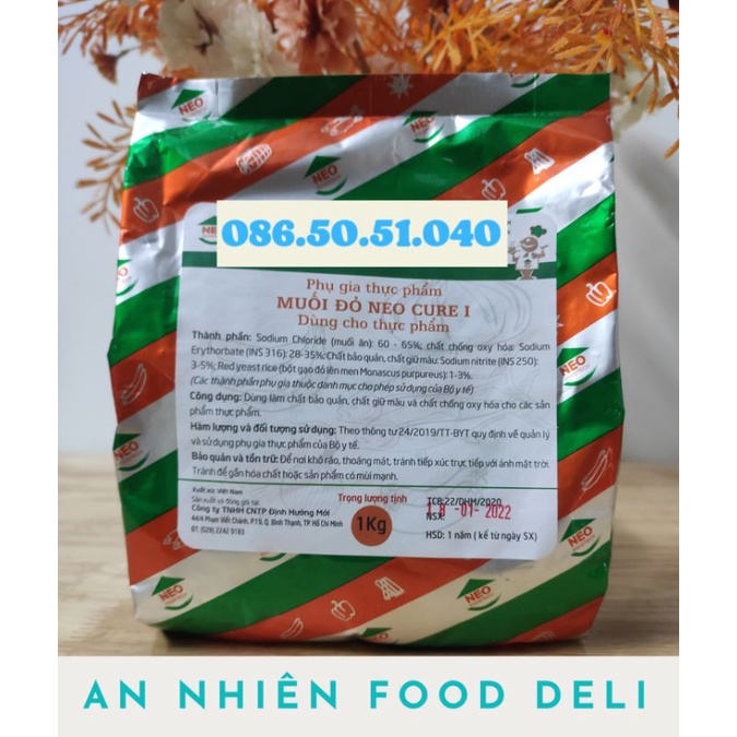 1kg Muối Đỏ Neo Cure Dùng Tạo Màu Hồng Cho Thịt Xúc Xích, Lạp Xưởng