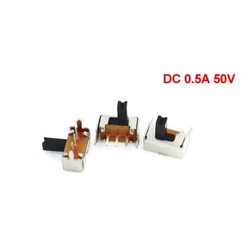 Bộ 50 công tắc trượt SPDT 3 chân PCB 2 vị trí 1P2T tay nắm bên 3 mm SK12D07VG3