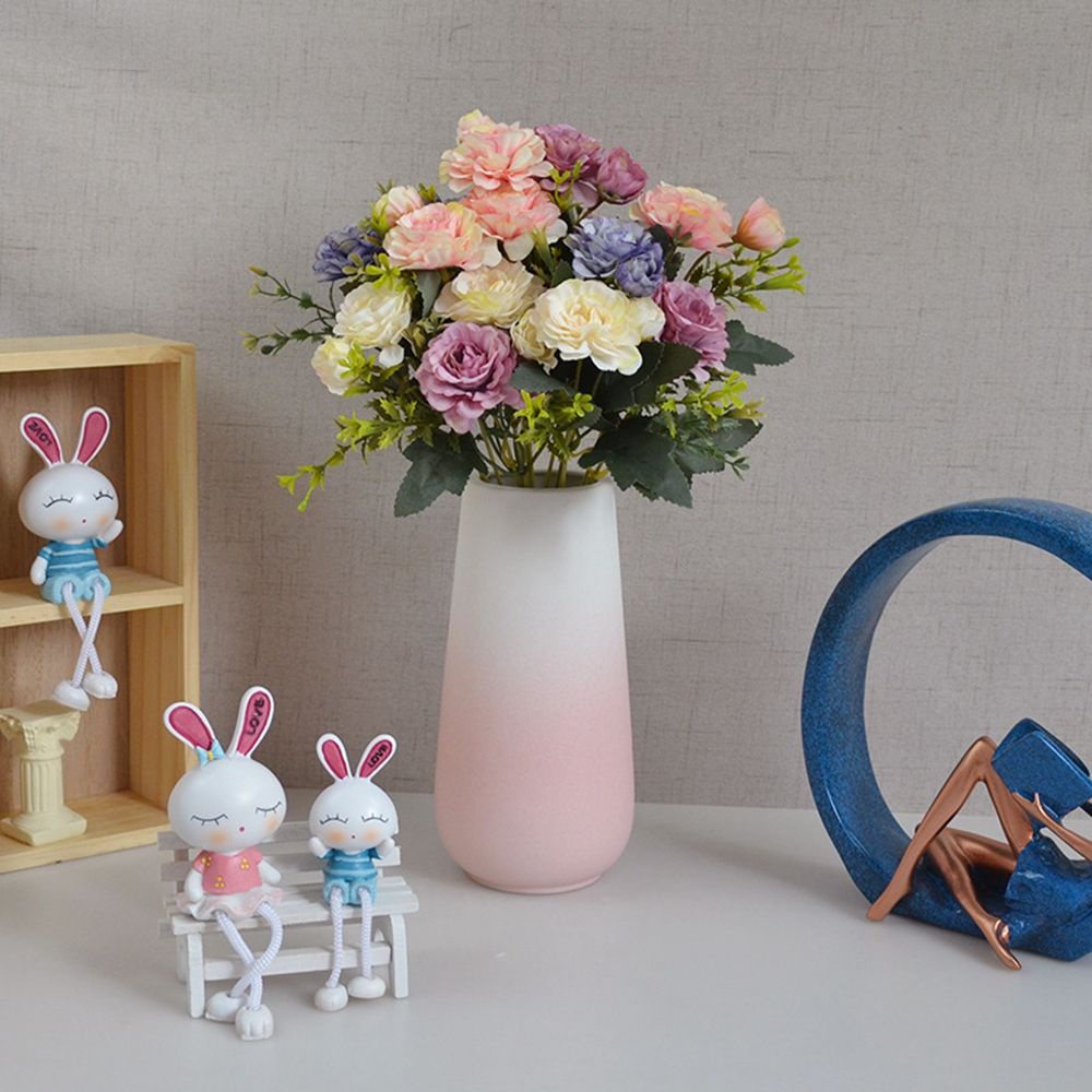 Bó hoa mẫu đơn giả bằng lụa nhiều màu trang trí nhà cửa/tiệc cưới DIY