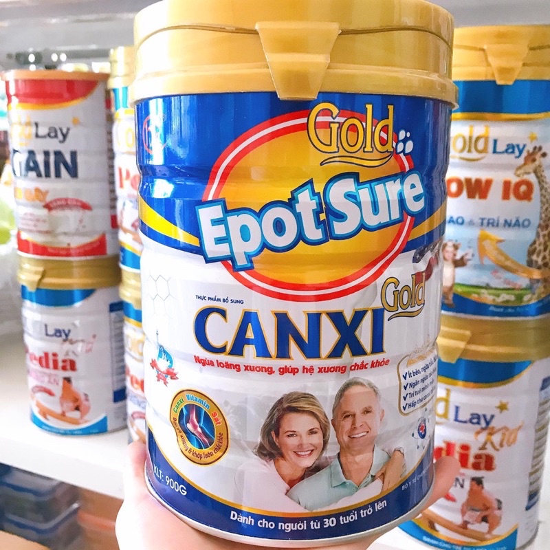 Sữa Epot sure canxi ngừa loãng xương, tiểu đường 900g
