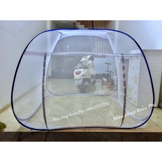 Màn chụp tự bung thông minh - Mùng chụp tự bung người lớn Kiều Phi đỉnh rộng vuông chống muỗi bh 18 tháng