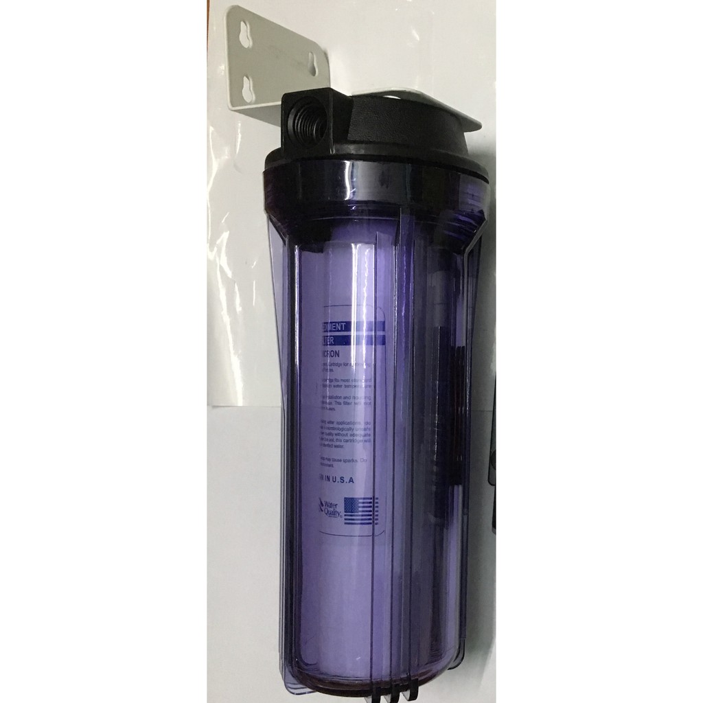 LY LỌC ĐƠN 10in,LỌC THÔ 10in, (gồm ly đựng lõi+lõi số 1+tay vặn+pát treo)