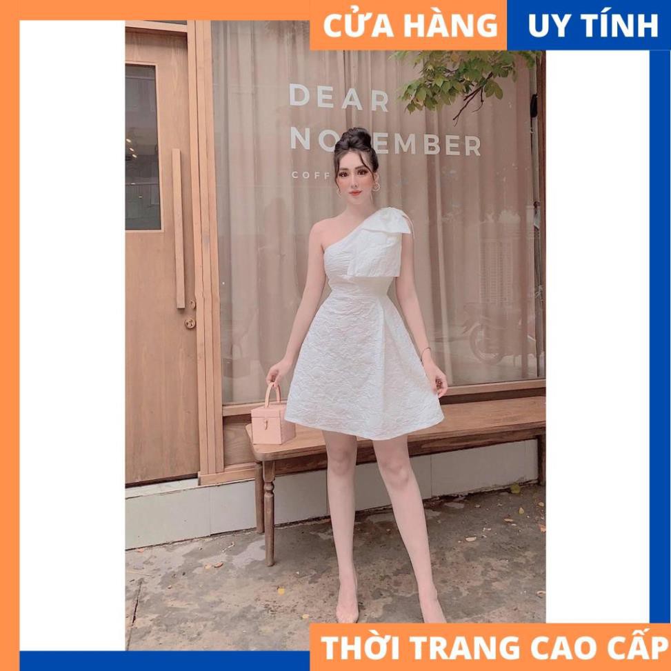 Đầm chéo nơ vai gấm mềm sang chảnh - Milan dress [HÀNG CAO CẤP] | BigBuy360 - bigbuy360.vn