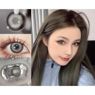 (21.April.19) Dòng HTEHUI, Thương hiệu Tinacon, MẮT LỚN, 14,5mm, (Lớp 0-8,00), Ống kính tiếp xúc sử dụng 6 tháng (xám)