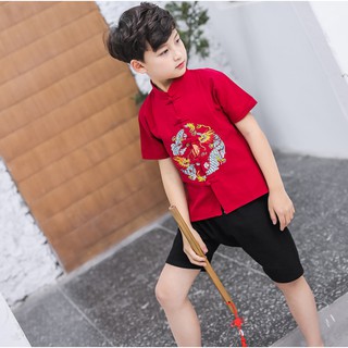 Áo thun truyền thống Trung Quốc cho bé trai