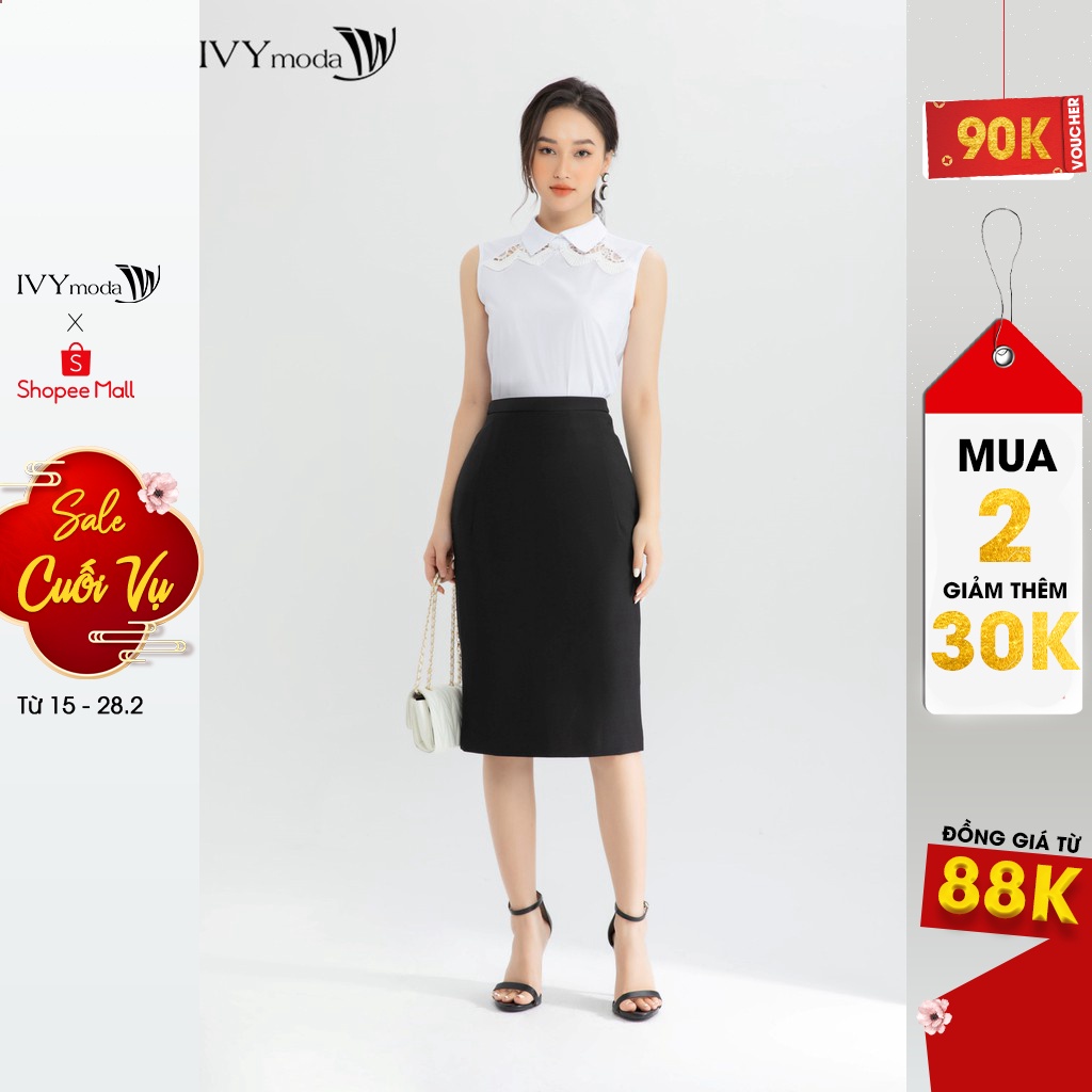 Áo kiểu phối ren nữ IVY moda MS 16M6540