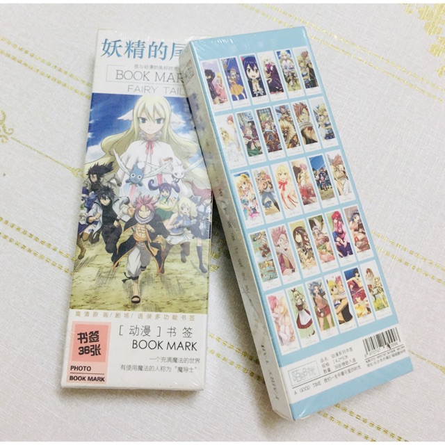 Bookmark anime fairytall 36 tấm khác nhau, đánh dấu trang anime fairytail