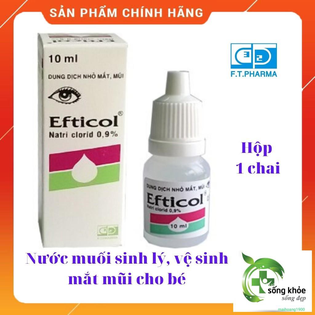 Nước Muối Sinh Lý EFTICOL-Hỗ trợ trị nghẹt mũi, sổ mũi, viêm mũi do dị ứng,Nhỏ mắt hoặc rửa mắt, chống kích ứng mắt