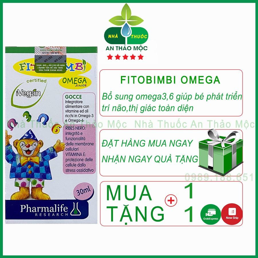 Fitobimbi Omega Junior Bổ Sung Giúp Bé Phát Triển Trí Não Toàn Diện,Tốt Cho Mắt