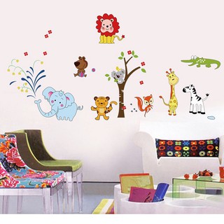 Decal dán tường 9 con thú