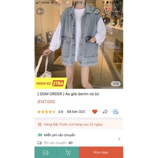 [ORDER] Áo gile denim