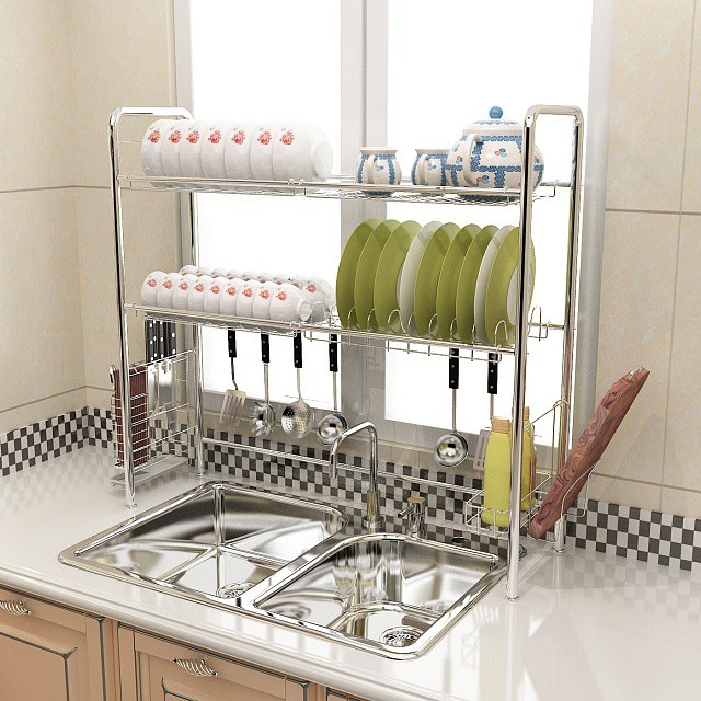 GIÁ ĐỂ BÁT ĐŨA THÔNG MINH INOX 304 CHỐNG GỈ, CHỐNG BÁM BẨN SIÊU TIỆN LỢI