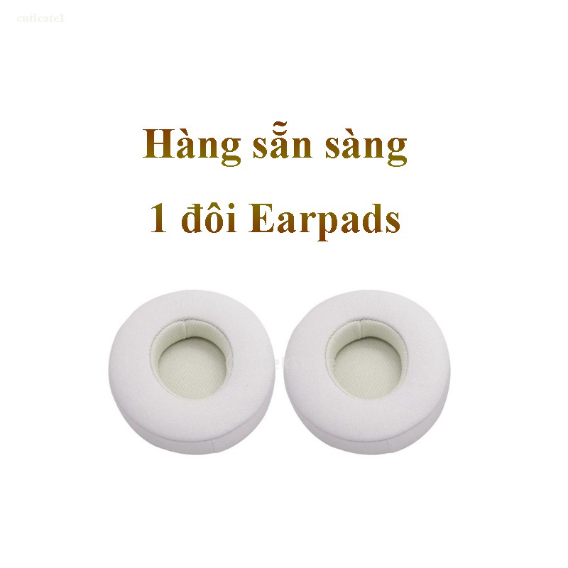 Cặp đệm mềm màu trắng thay thế cho tai nghe beats solo 2 solo 3