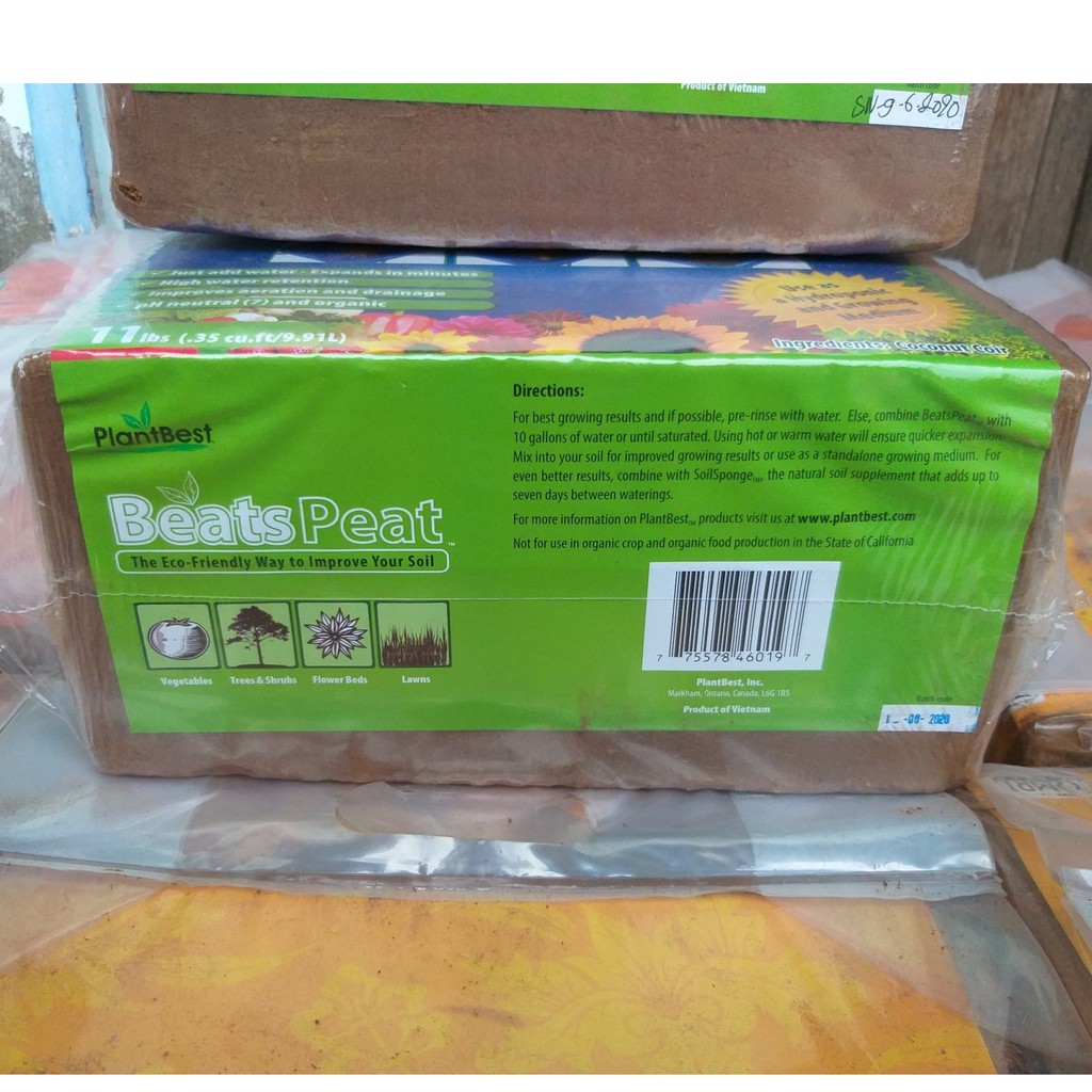 Mụn Dừa, Sơ Dừa BEATS PEAT - Hàng xuất khẩu Châu âu, Mỹ, Canada - Giá thể trồng cây