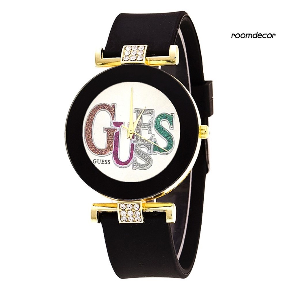 Đồng Hồ Analog Máy Quartz Mặt Tròn Dây silicone