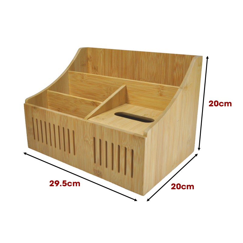 Hộp Đựng Dụng Cụ Văn Phòng Bàn Làm Việc Bằng Gỗ Tre Nhiều Ngăn - SNF Bamboo and Craft