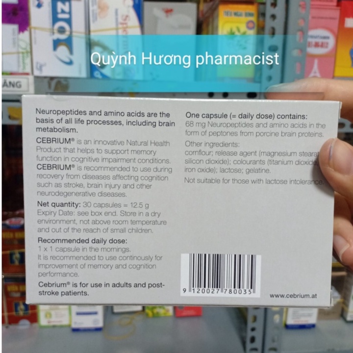 CEBRIUM hộp 30 viên hỗ trợ cải thiện trí nhớ,tăng tuần hoàn não