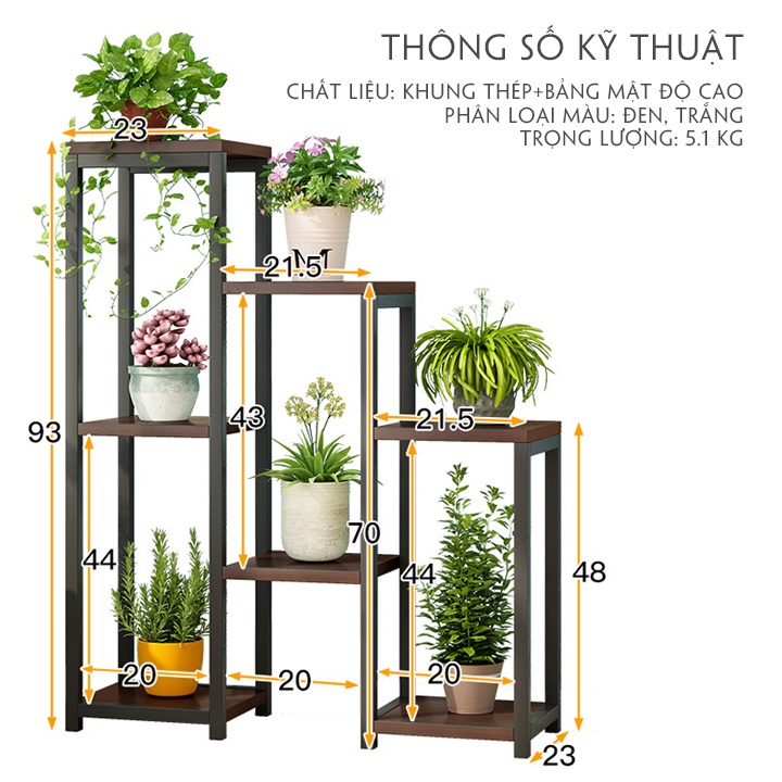 Giá kệ đa năng tiện lợi trang trí nội thất, nhà cửa không gian sống, decor phòng khách ban công, trưng bày hoa