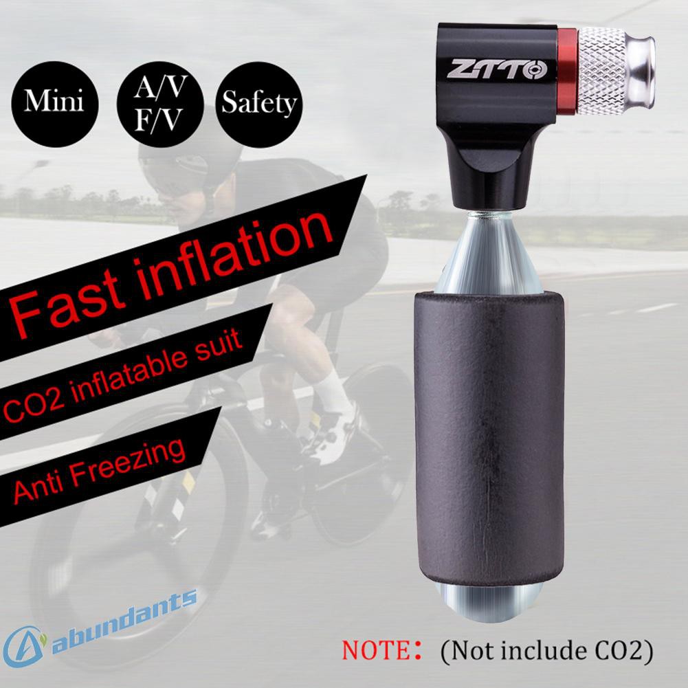 Máy Bơm Co2 Ztto Co2 + Ống Cách Nhiệt Cho Lốp Xe Đạp Leo Núi Presta American Valve No Co2