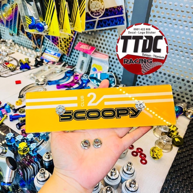 Bảng Tên gắn xe Scoopy ✌✌✌ Tặng kèm ốc
