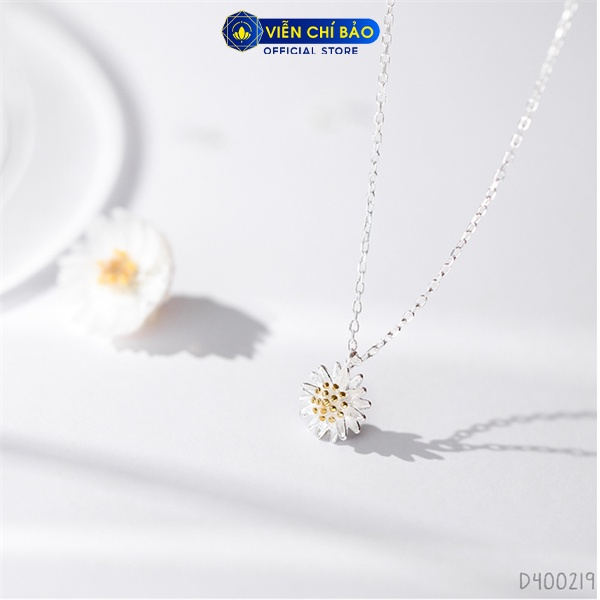 Dây chuyền bạc nữ hoa cúc Họa Mi chất liệu bạc 925 thời trang phụ kiện trang sức nữ Viễn Chí Bảo D400219X