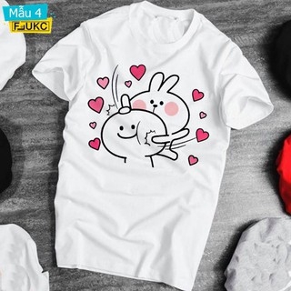 (SALE SỐC) Áo Đôi Với Người Yêu Hình Thỏ Mất Dậy Cực Đáng Yêu Cute Giá Tốt F712L1