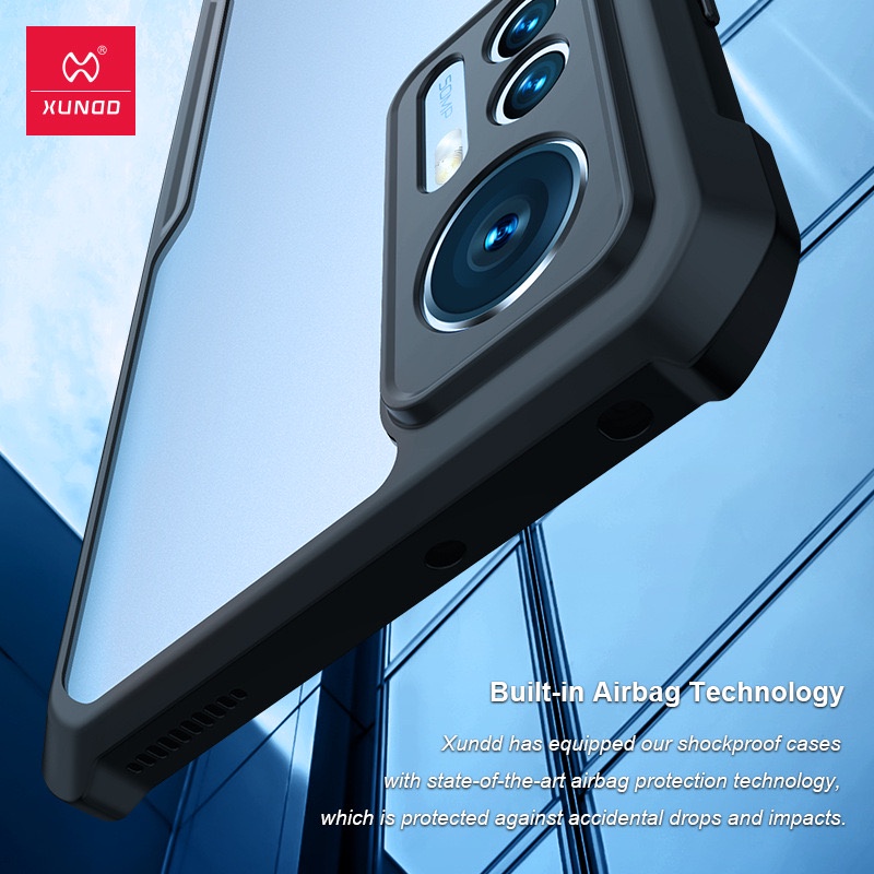 Ốp Lưng XUNDD Xiaomi Mi 12 / 12S / 12X / 12 Pro / Mi 12 Lite / Mi 10 / 10 Pro, Mặt lưng trong suốt, Viền TPU - Đen