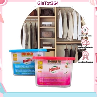 Hộp hút ẩm tủ quần áo khử mùi chống ẩm mốc hương dịu nhẹ Hando 450ml