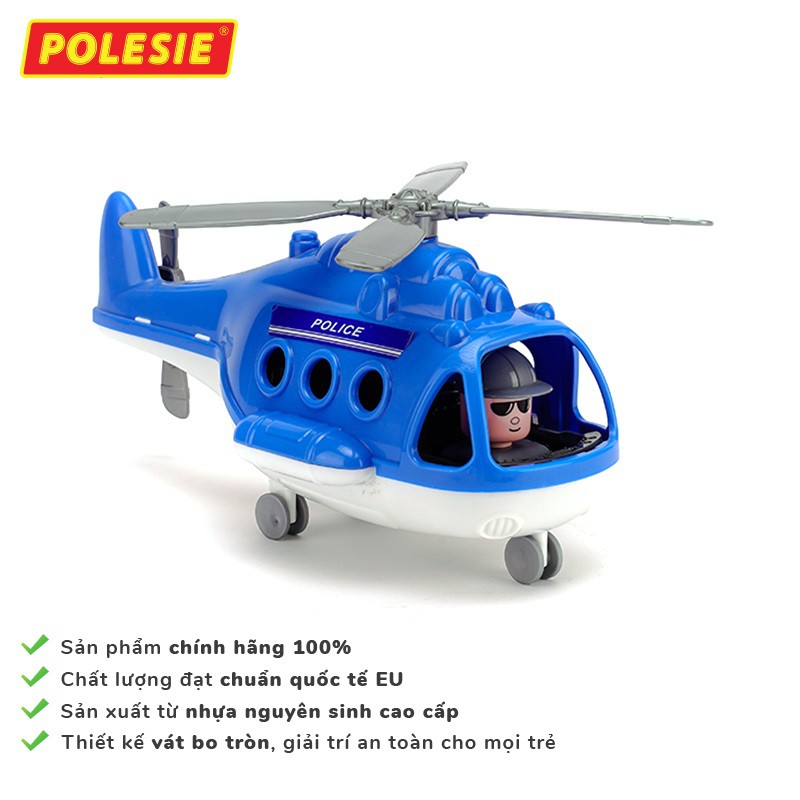 Đồ Chơi Mô Hình Máy Bay Trực Thăng Cảnh Sát, Nhựa ABS An Toàn Nhập Khẩu Châu Âu CHÍNH HÃNG POLESIE 68675