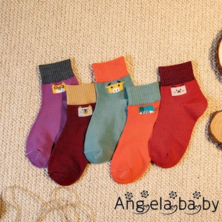 Set 5 đôi tất unisex hoạ tiết hoạt hình đáng yêu cho bé
