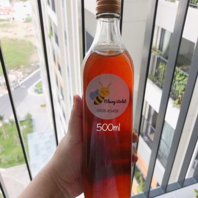 [Mã LIFE10K15 giảm 10K đơn 20K] Combo 10 chai thủy tinh vuông 500ml