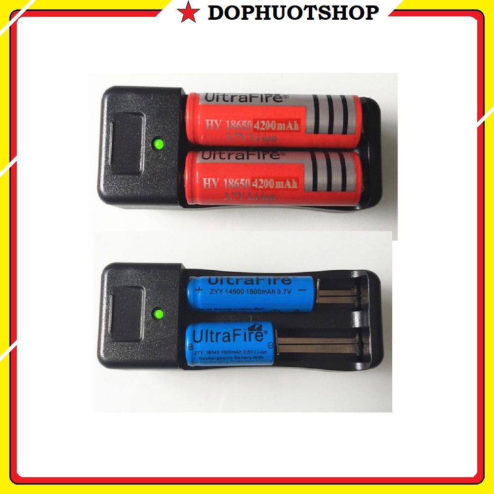 Dock Sạc Đôi Dùng Cho Pin Sạc Ultra Fire 3.7v 4.2v - Sạc Pin Các Loại Đèn Pin, Đèn Quạt Cầm Tay