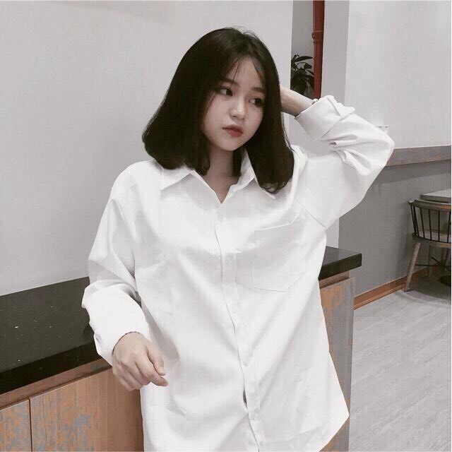 Áo Sơ Mi nam Soái Ca dài tay cổ bẻ Trắng Đen vải lụa thái co giãn thấm mồ hôi tốt - AQ STORE | BigBuy360 - bigbuy360.vn